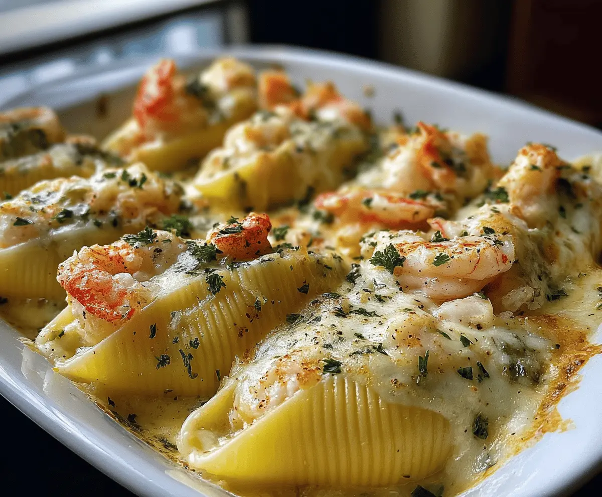 Creamy Seafood Stuffed Shells Recipe
