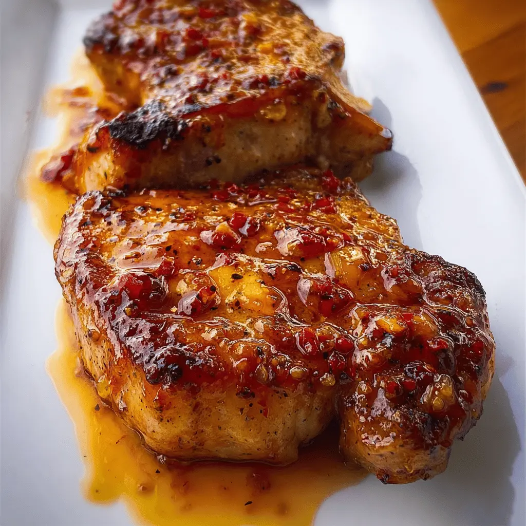 Easy Peach Glazed Pork Chops Recipe
