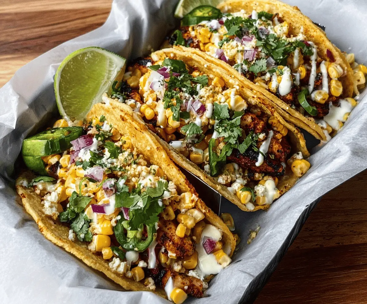Easy Street Corn Chicken Tacos Recipe
