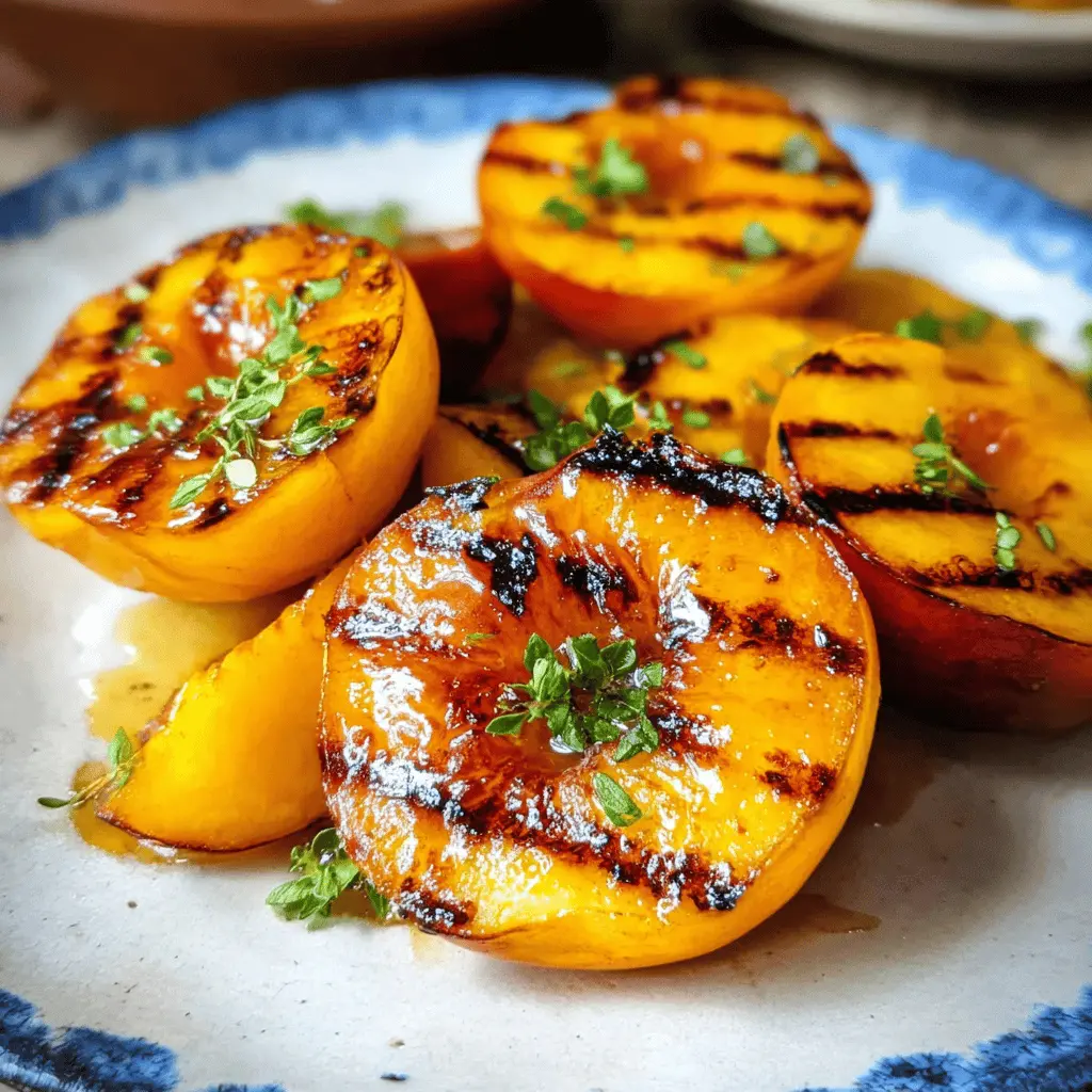 Easy Grilled Peaches with Honey Glaze