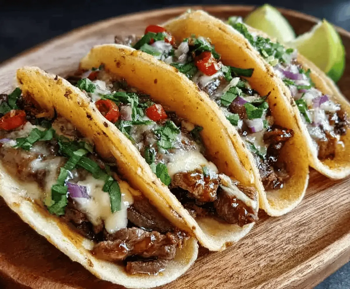 Easy Garlic Butter Honey BBQ Beef Tacos