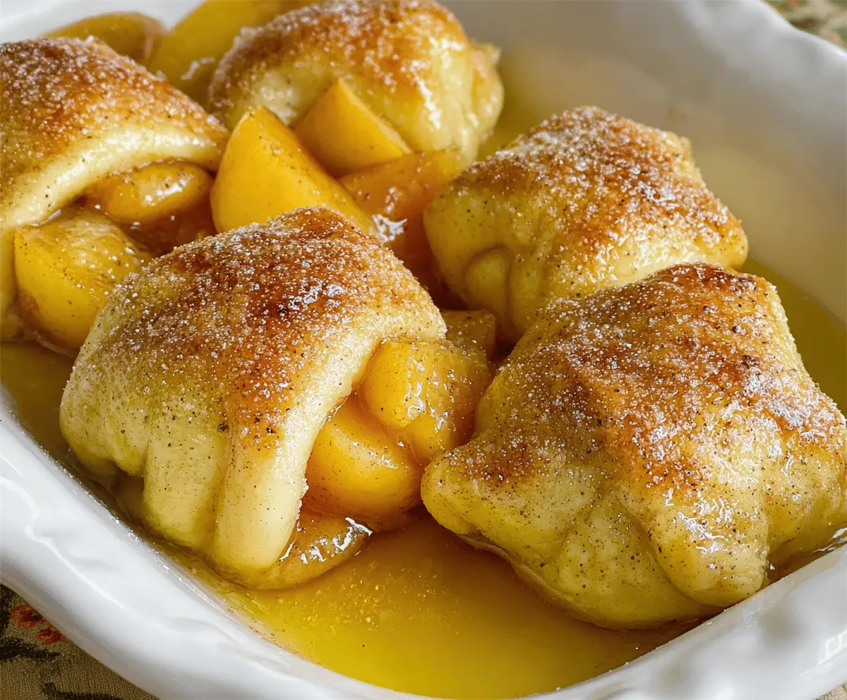 Easy Perfect Peach Dumplings Recipe