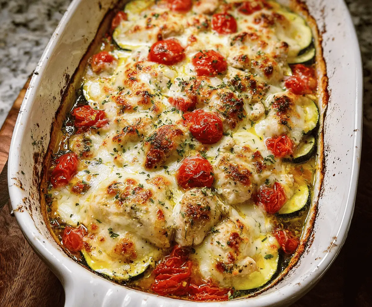 Easy Mediterranean Chicken Zucchini Bake