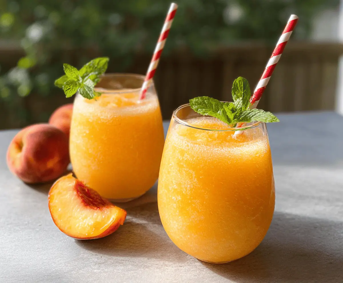 Easy Peach Wine Slushies Recipe