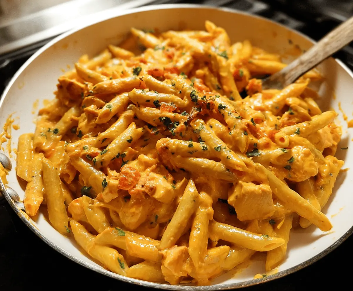 Easy One-Pot Buffalo Chicken Pasta Recipe