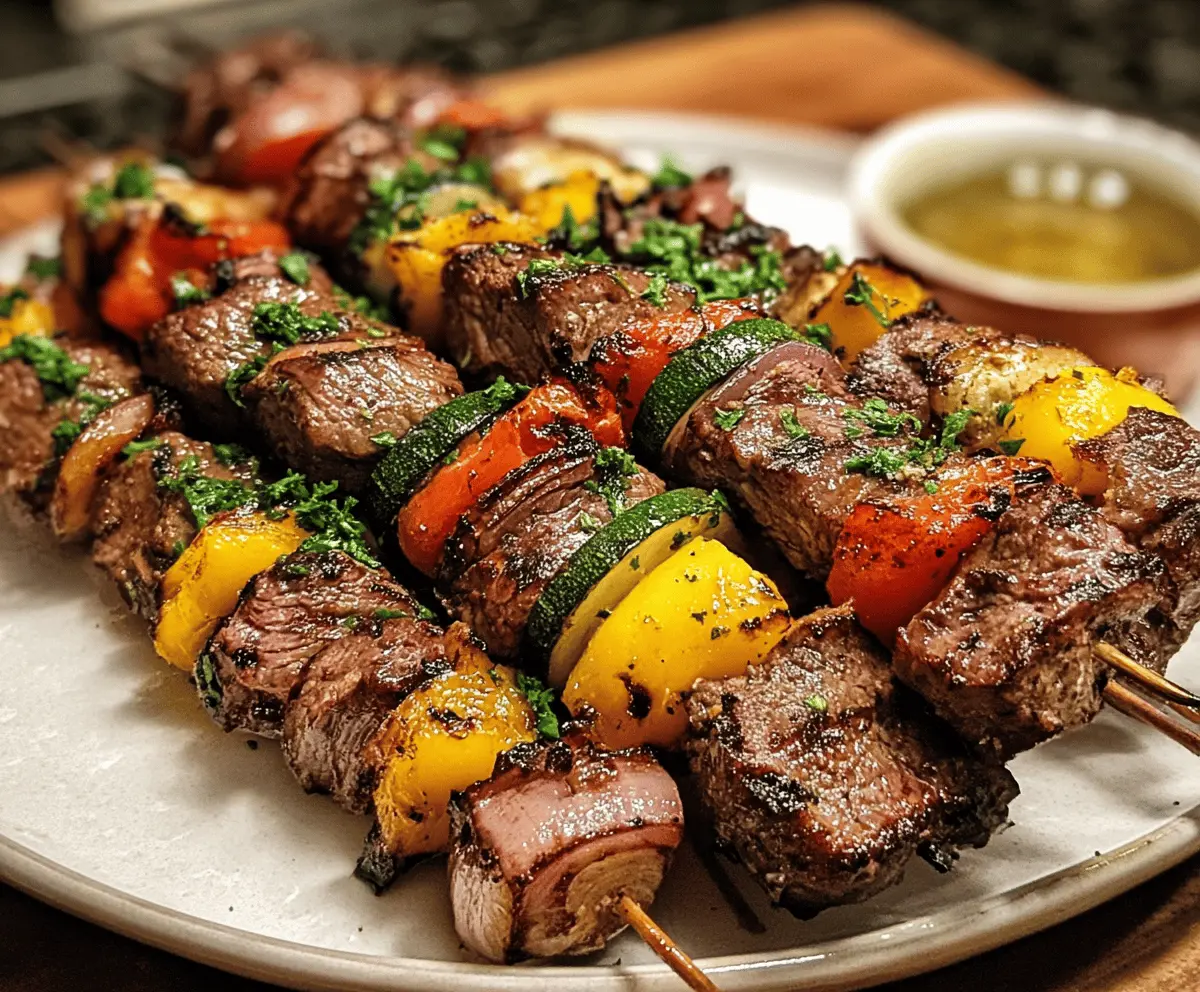 Easy Juicy Grilled Steak Kabobs Recipe