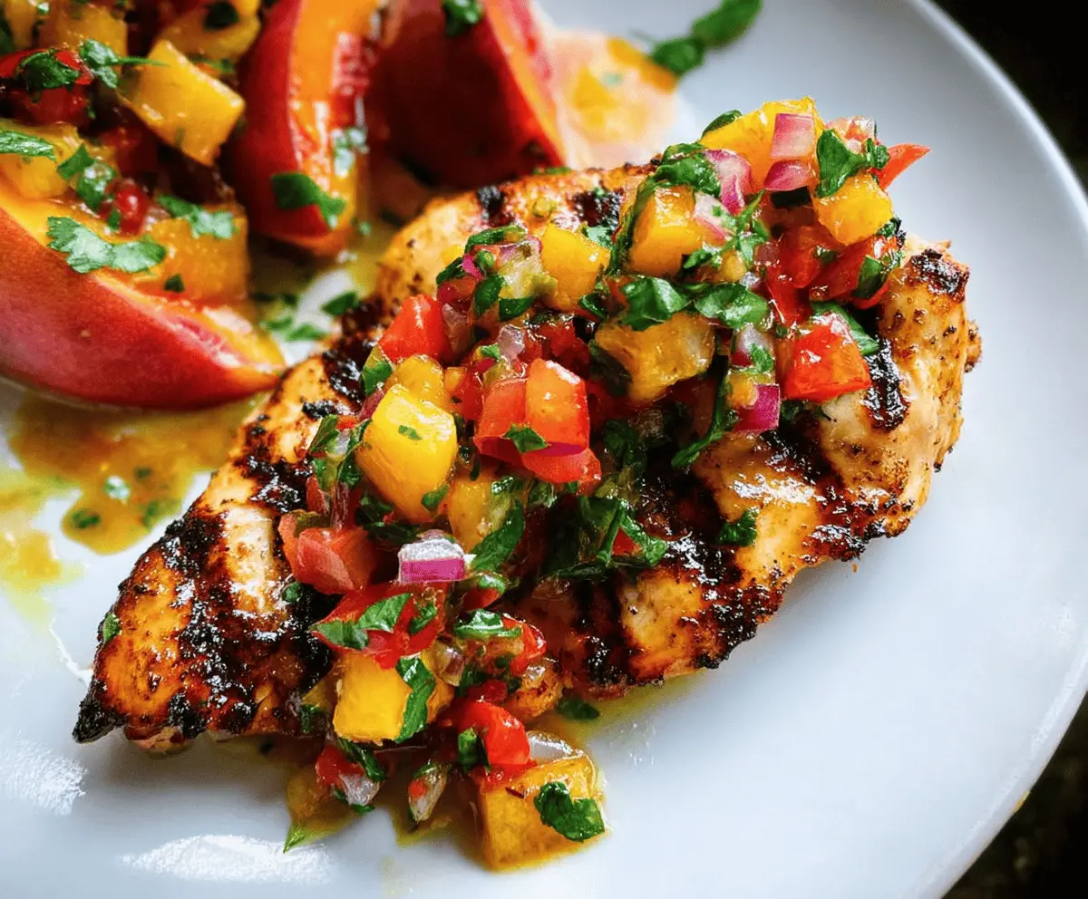 Easy Peach Salsa Chicken Recipe