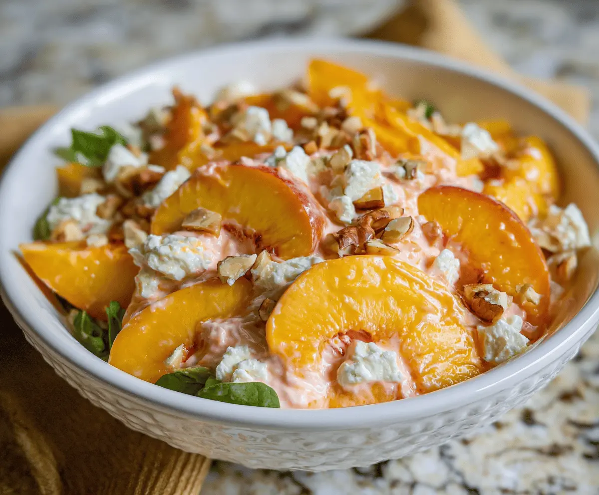 Easy Millionaire Peach Salad Recipe