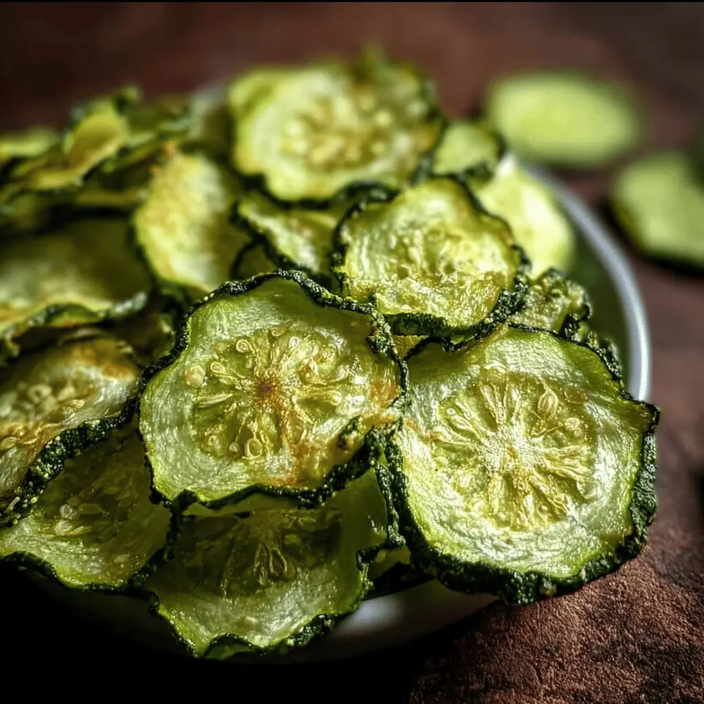 Easy Oven Baked Cucumber Chips Recipe