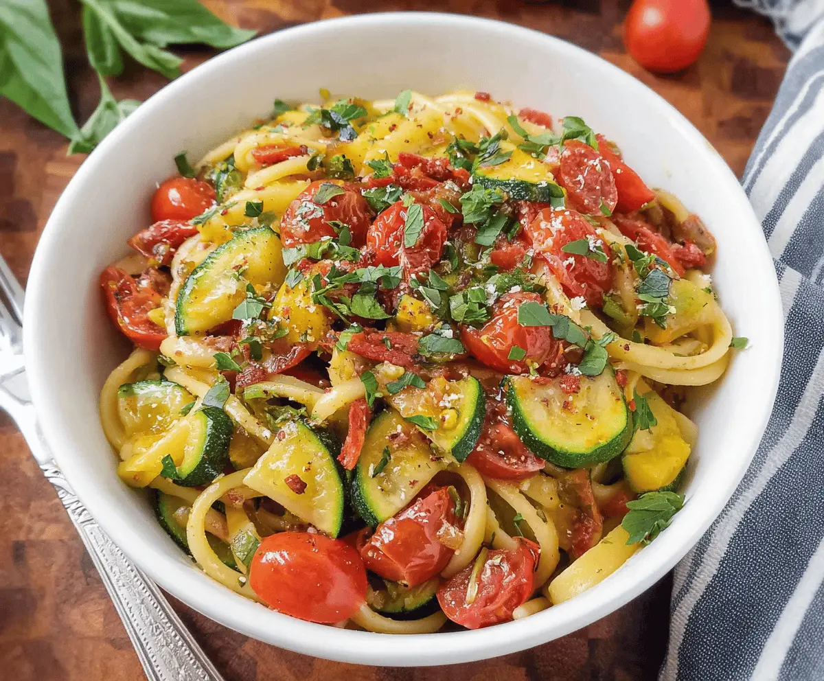 Easy Tomato Zucchini Pasta Recipe