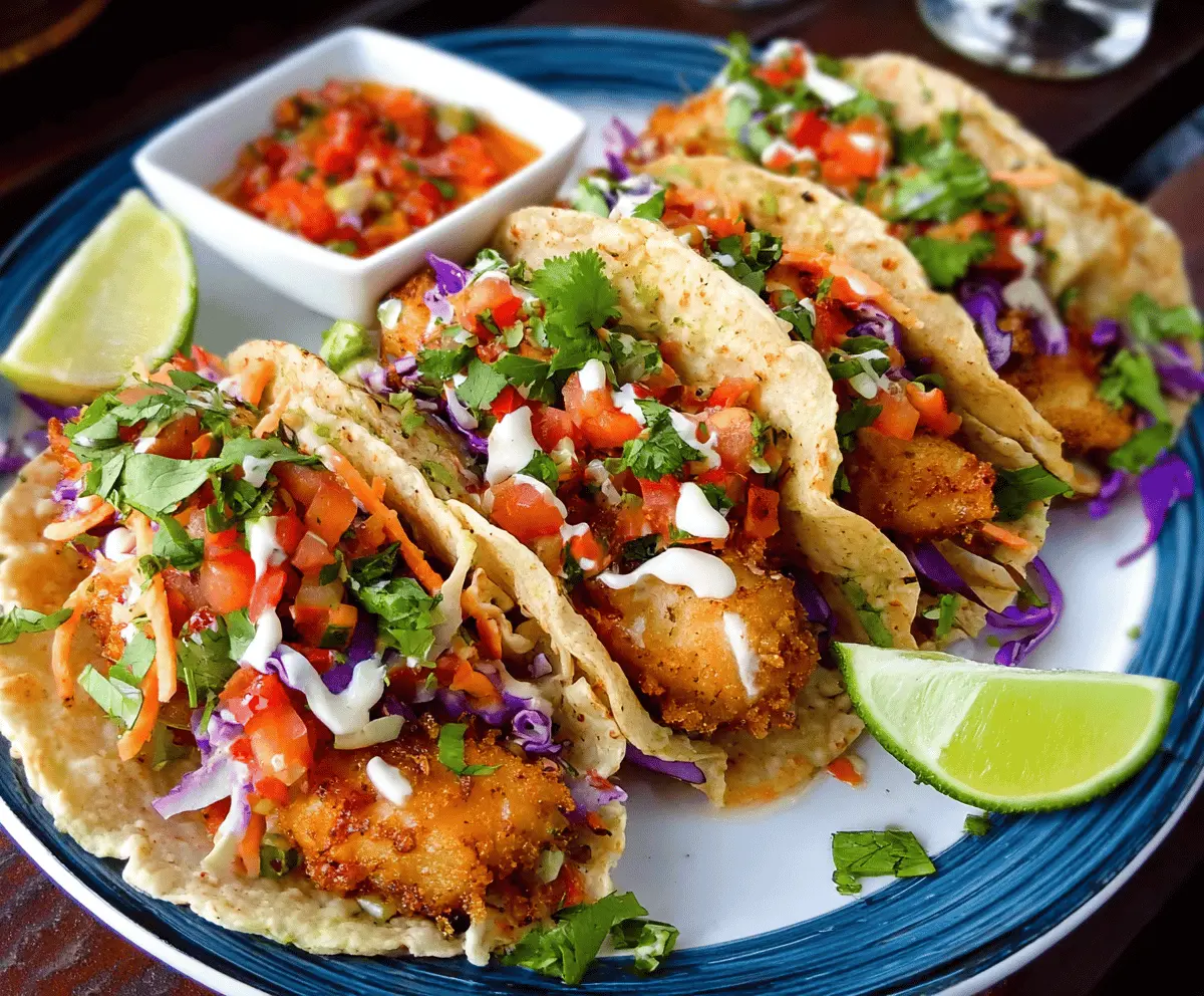 Easy Crispy Fish Tacos With Creamy Slaw