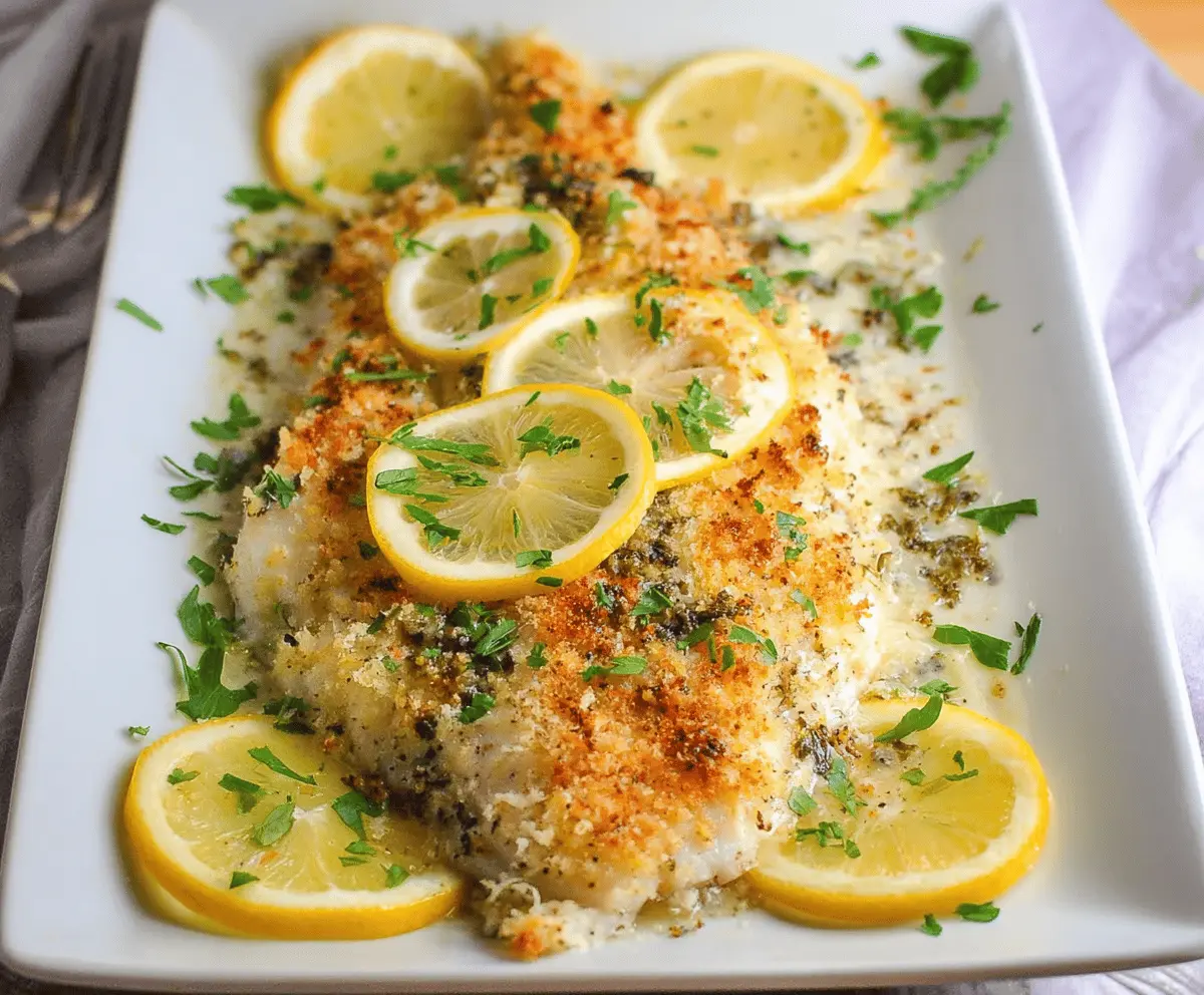 Easy Baked Lemon Parmesan Tilapia Recipe