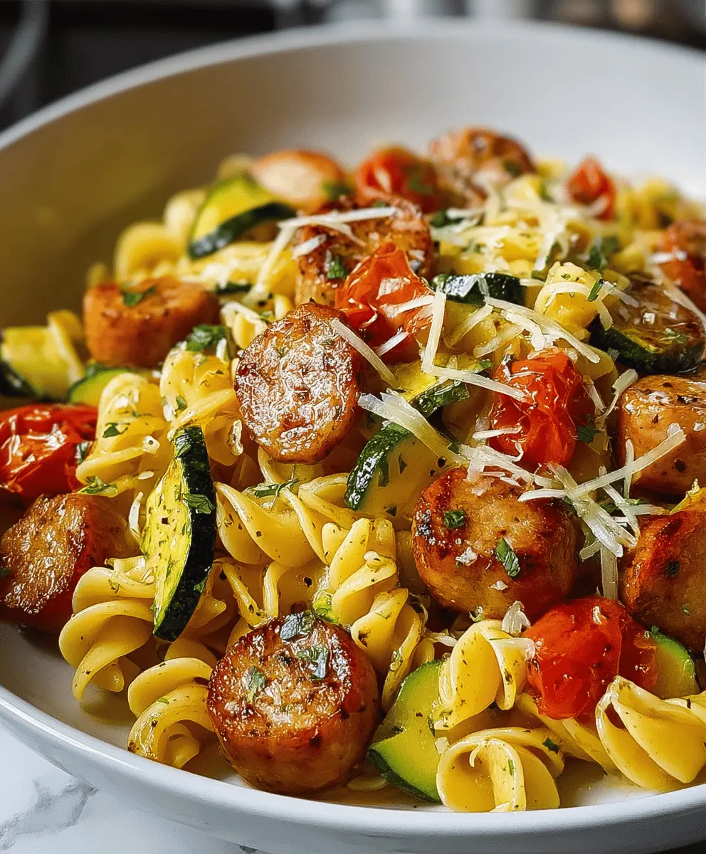 Easy Chicken Sausage Pasta with Zucchini