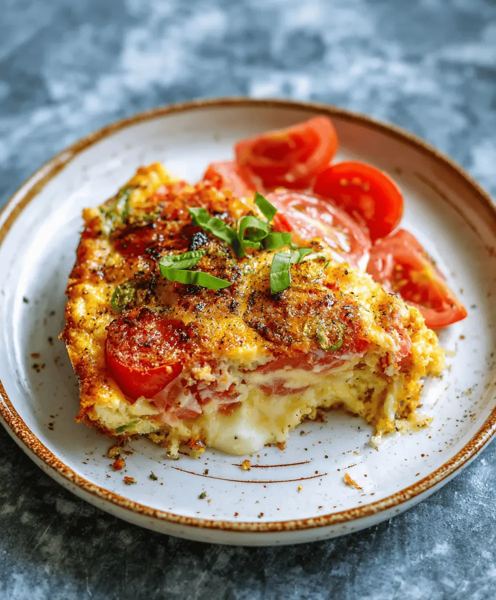 Easy Low Carb Crustless Tomato Pie Recipe