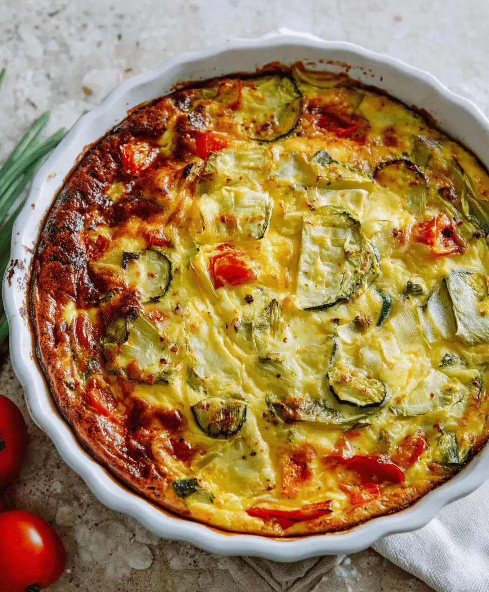 Easy Crustless Quiche With Fresh Summer Veggies