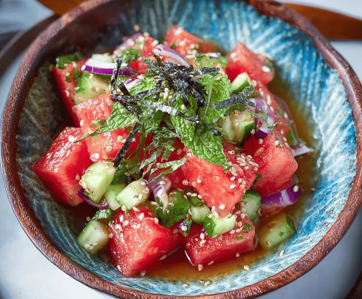 Refreshing Watermelon Shiso Salad Recipe