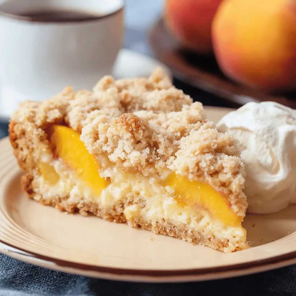 Easy Italian Peach Crumb Cake Recipe