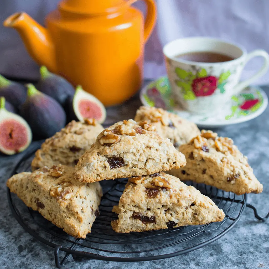 Fresh Fig and Walnut Scones Recipe