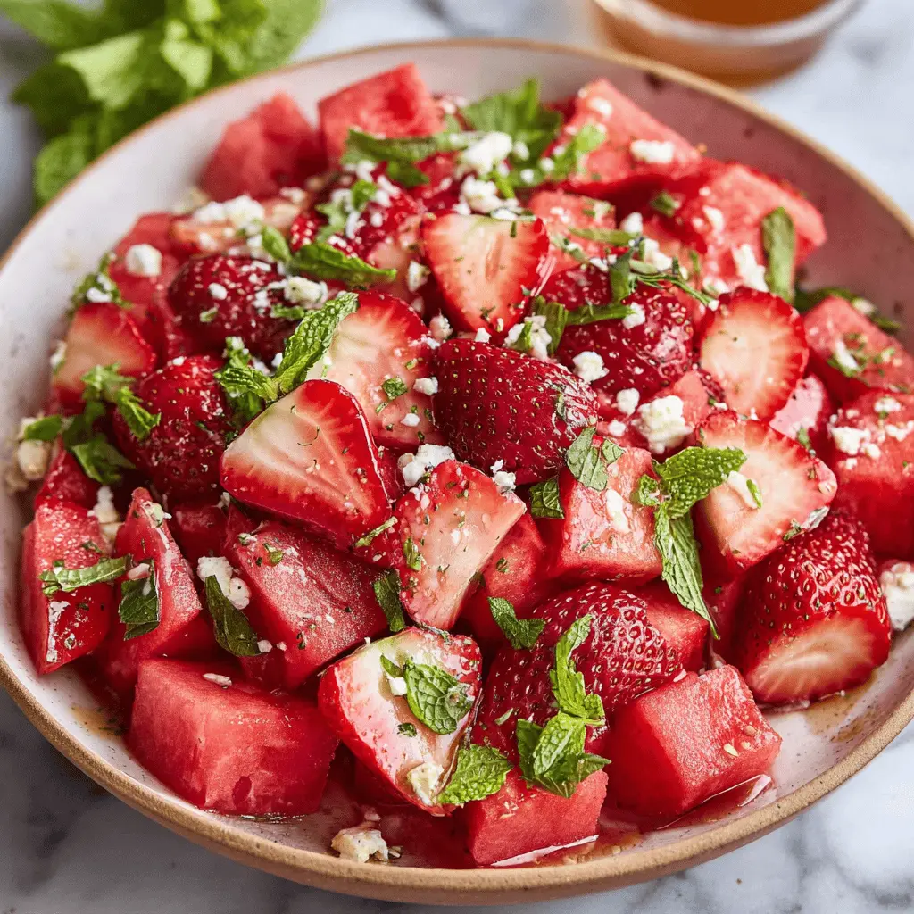 Refreshing Watermelon Strawberry Salad Recipe