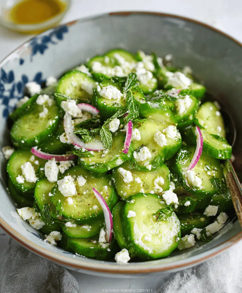 Refreshing Cucumber Feta Salad Recipe