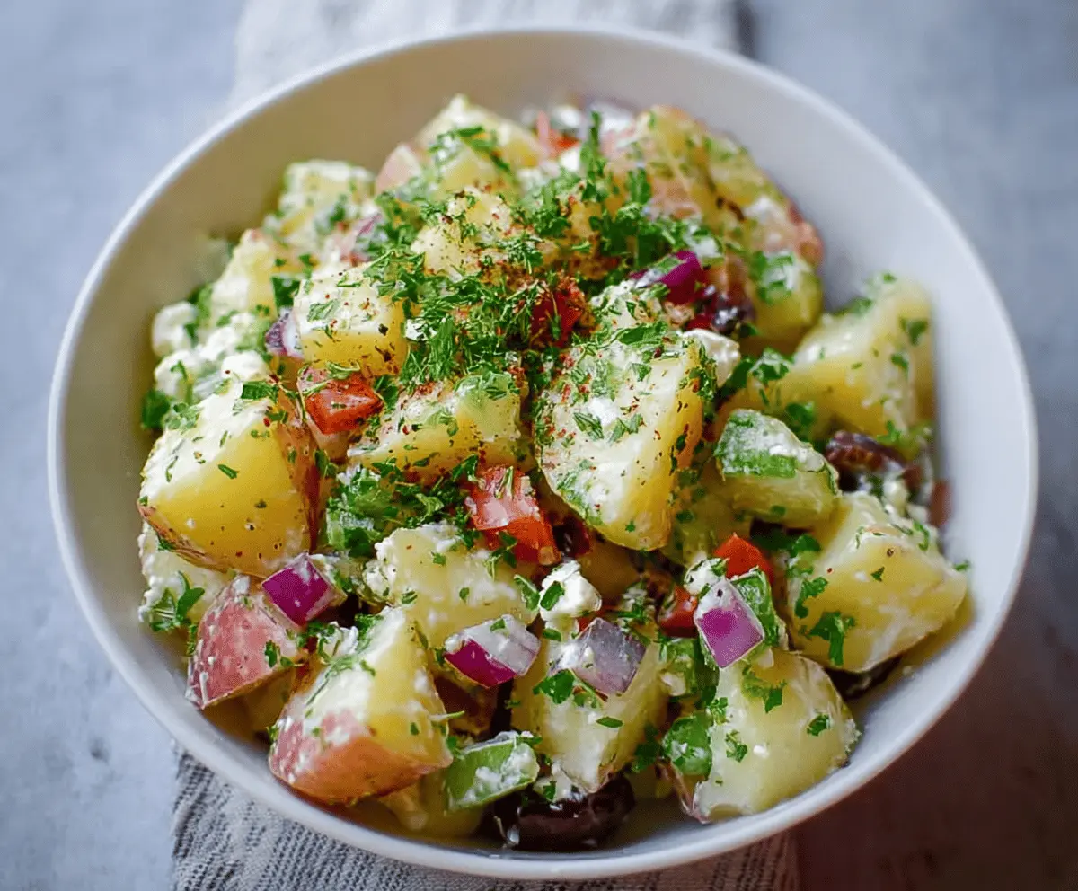 Healthy Mediterranean Potato Salad Easy Recipe