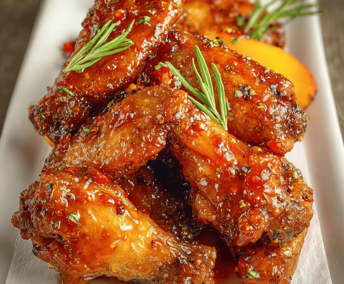 Spicy Honey Peach Hot Wings Recipe