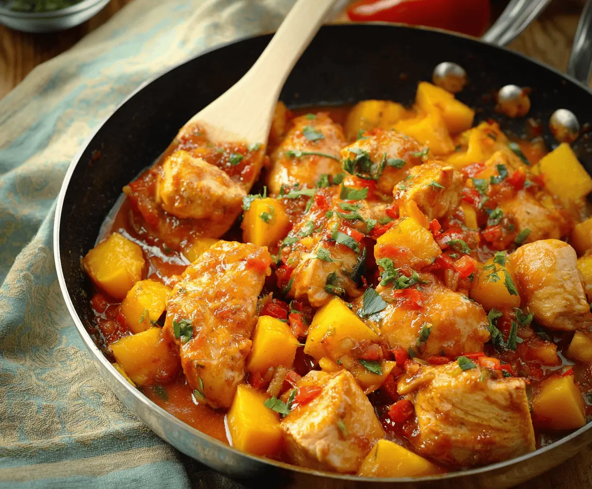Healthy Peach Chicken Picante Recipe