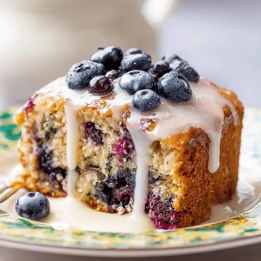 Moist Blueberry Zucchini Cake Recipe