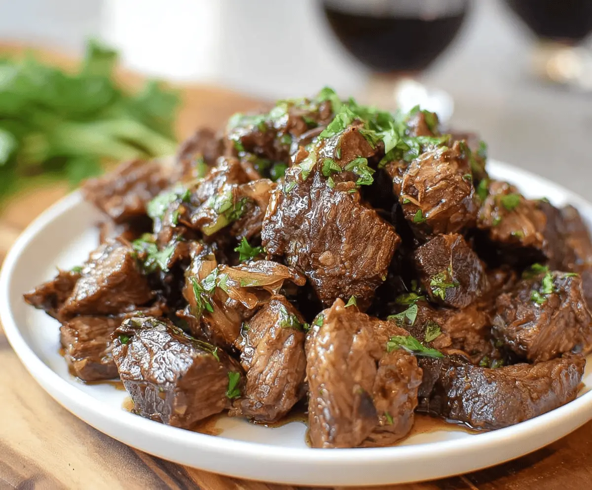 Easy 5-Ingredient Crockpot Steak Bites Recipe