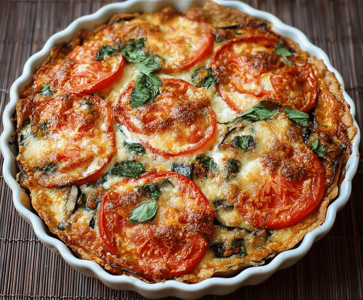 Summer Tomato Eggplant Pie Recipe for Fresh Flavor