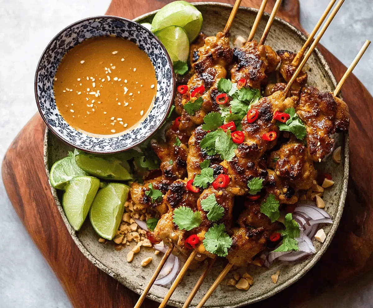 Easy Chicken Satay with Thai Peanut Sauce
