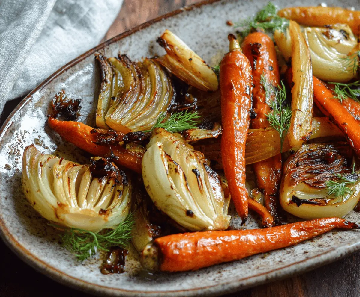 Easy Balsamic Roasted Fennel and Carrots