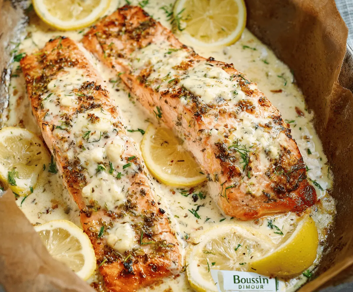 Creamy Baked Boursin Salmon Recipe