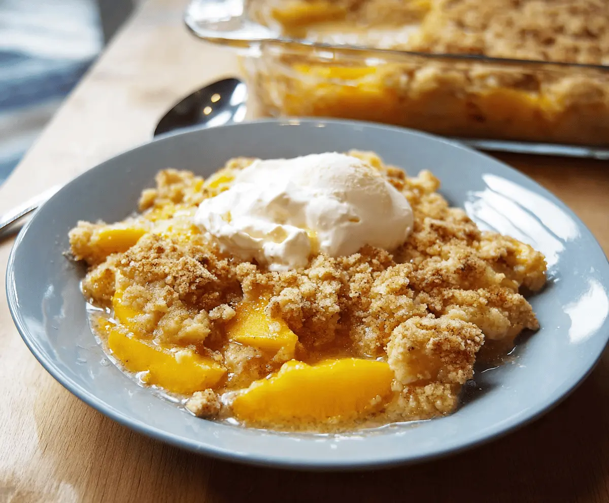 Easy Cake Mix Peach Cobbler Recipe