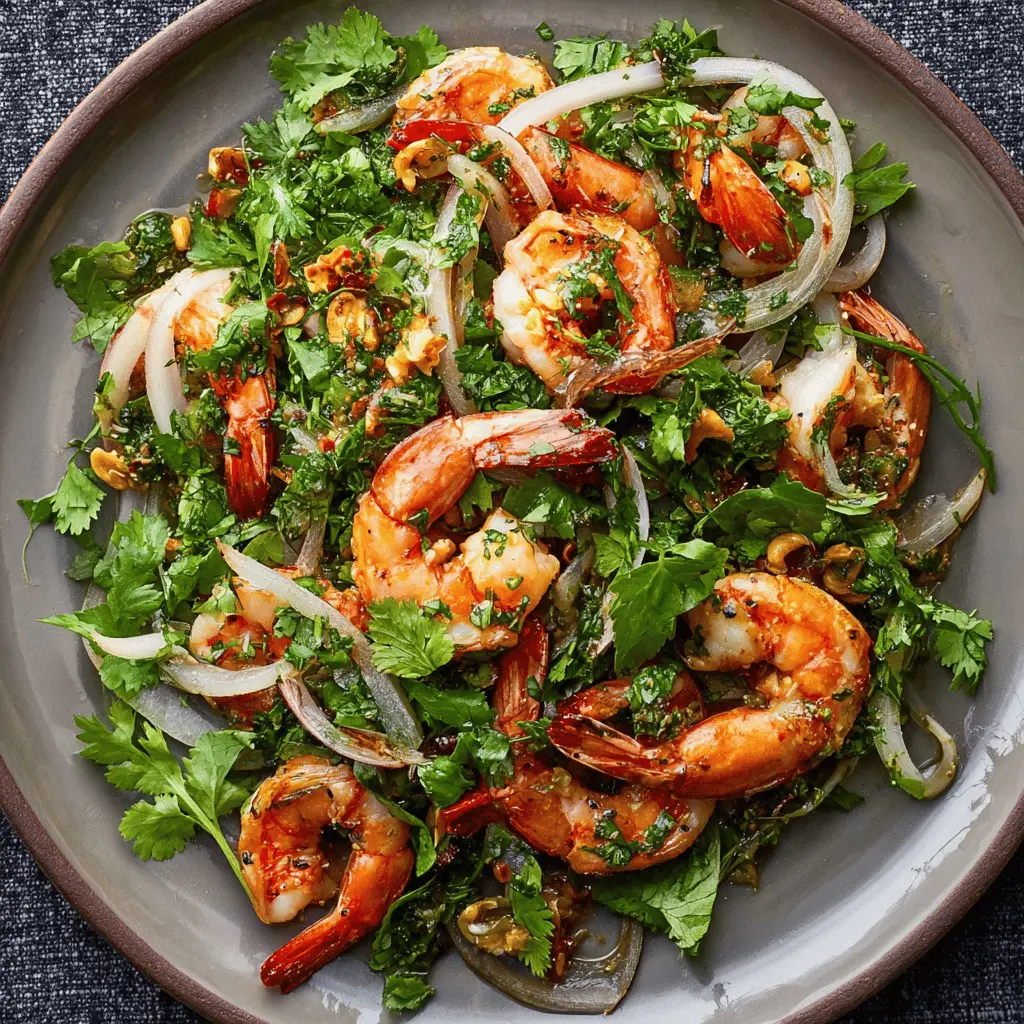 Fresh Cilantro Shrimp Salad with Shallots