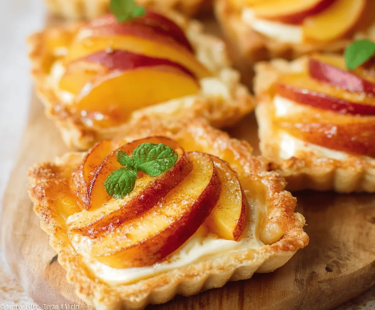Mini Peach Cream Cheese Tarts Recipe