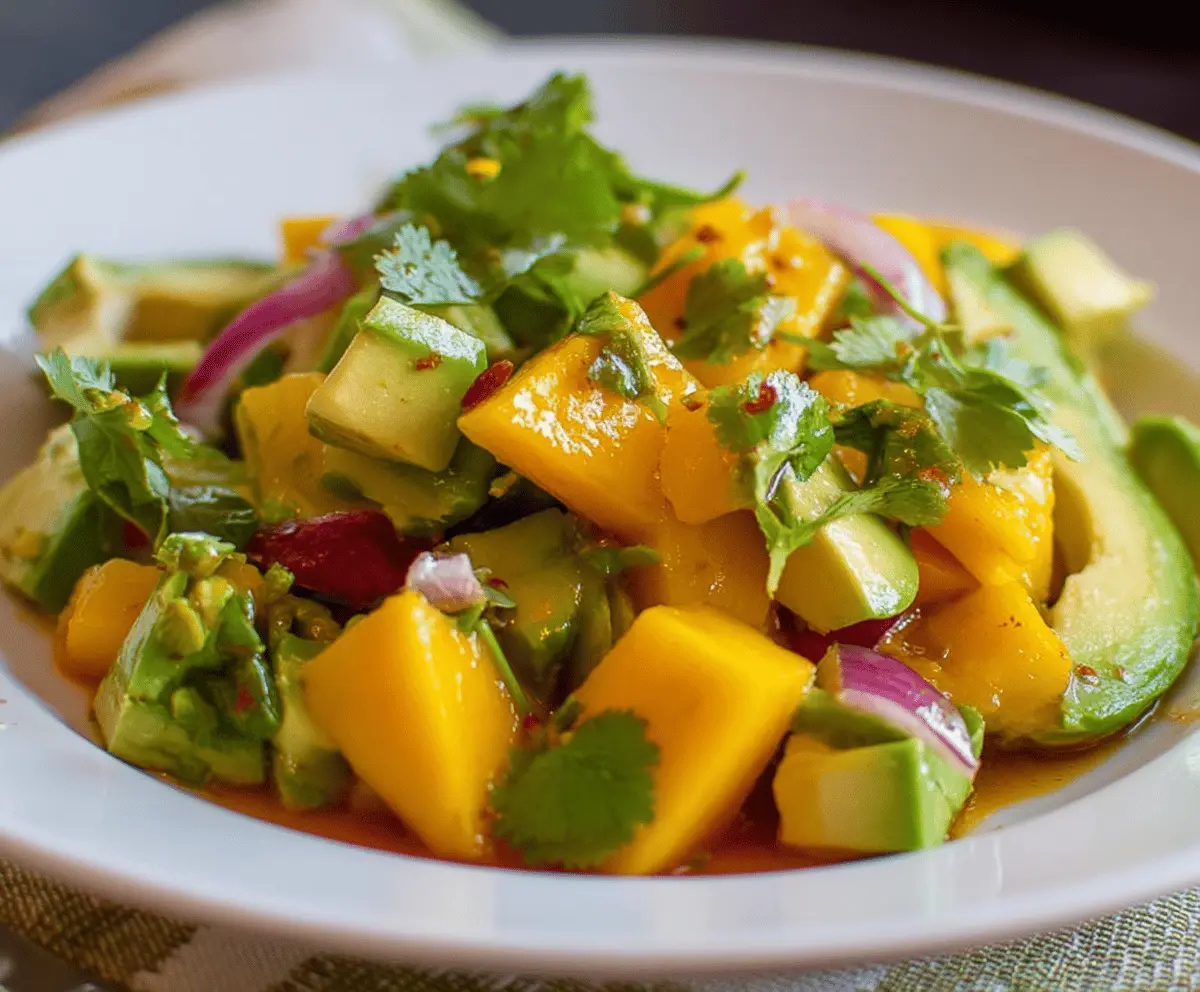Fresh Avocado Mango Salad Recipe Easy and Healthy