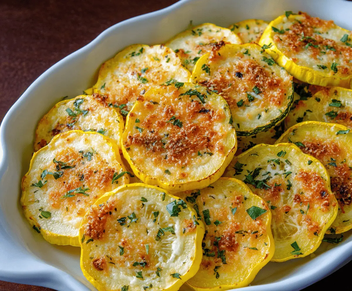 Easy Baked Parmesan Yellow Squash Recipe