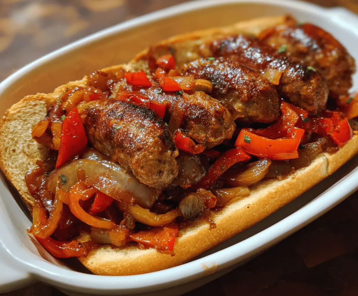 Easy Baked Sausage Peppers and Onions Recipe