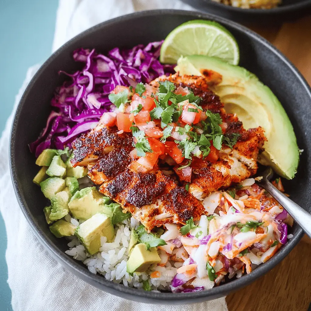 Easy Blackened Fish Taco Bowls with Bold Flavors