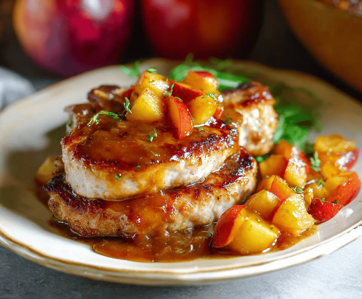 Easy Apple Chutney Pork Chops for Fall Dinner