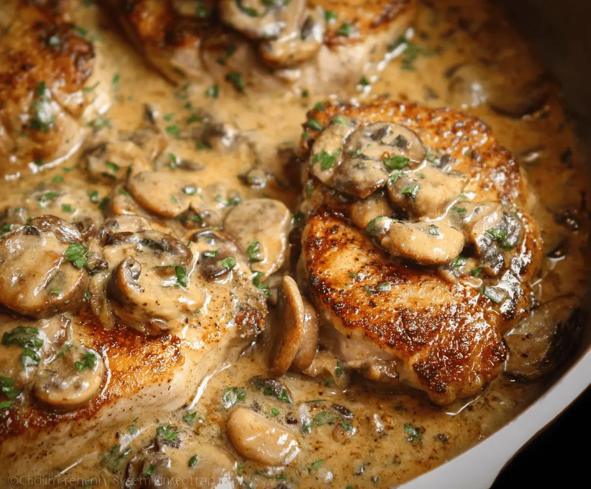 Easy Mushroom Pork Chops with Savory Sauce