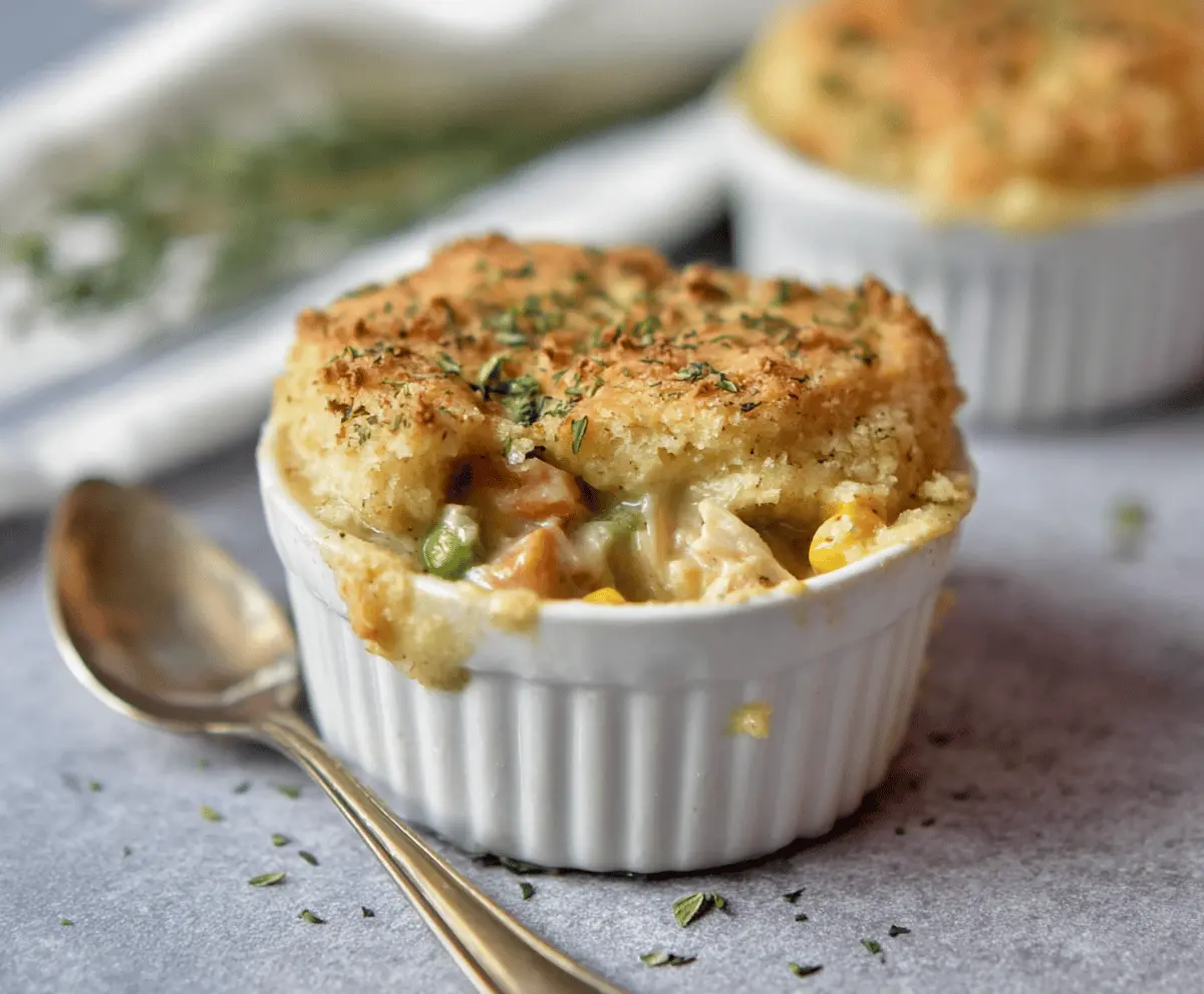 Easy Crustless Chicken Pot Pie Recipe