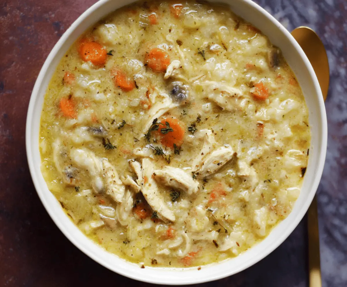 30-Minute Cauliflower Chicken Soup