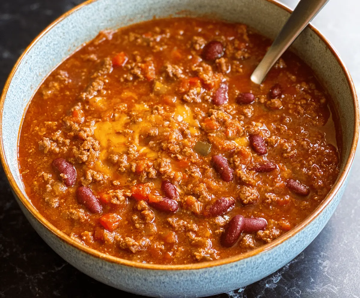 Quick Easy Chili Recipe on Stove Top