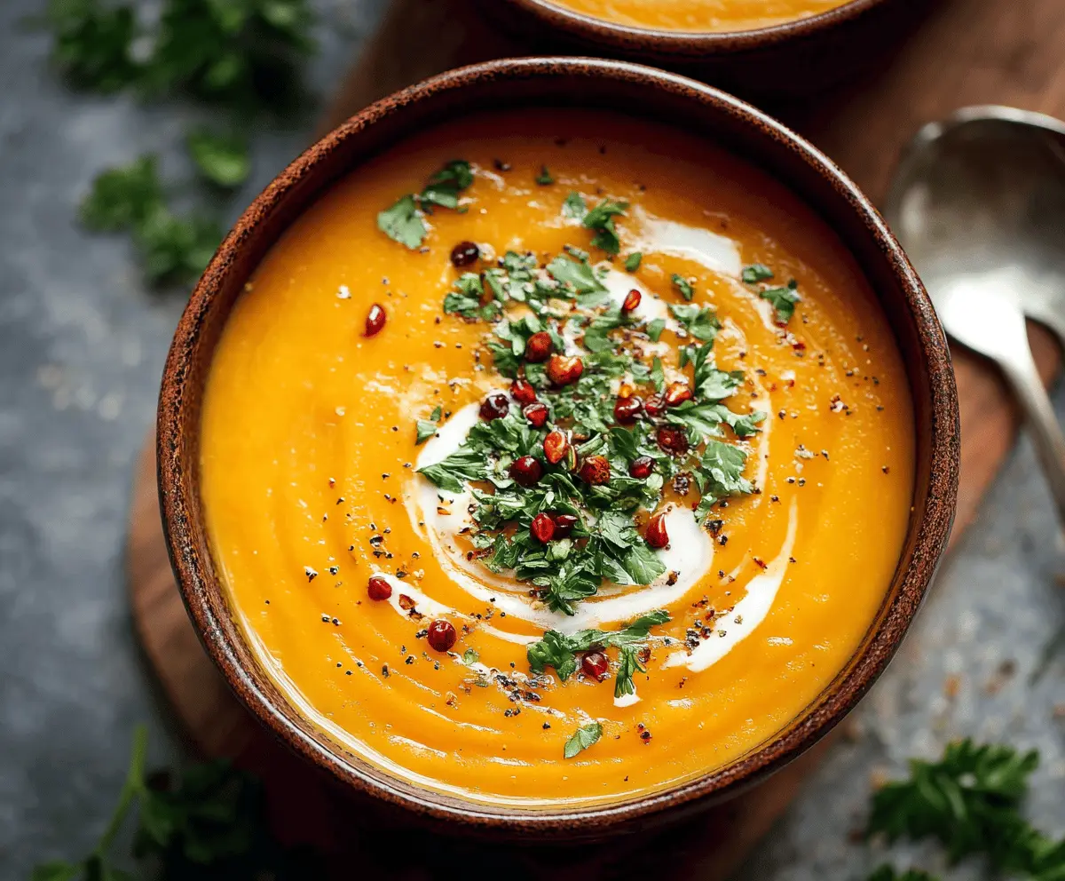 Spicy Butternut Squash Sweet Potato Soup