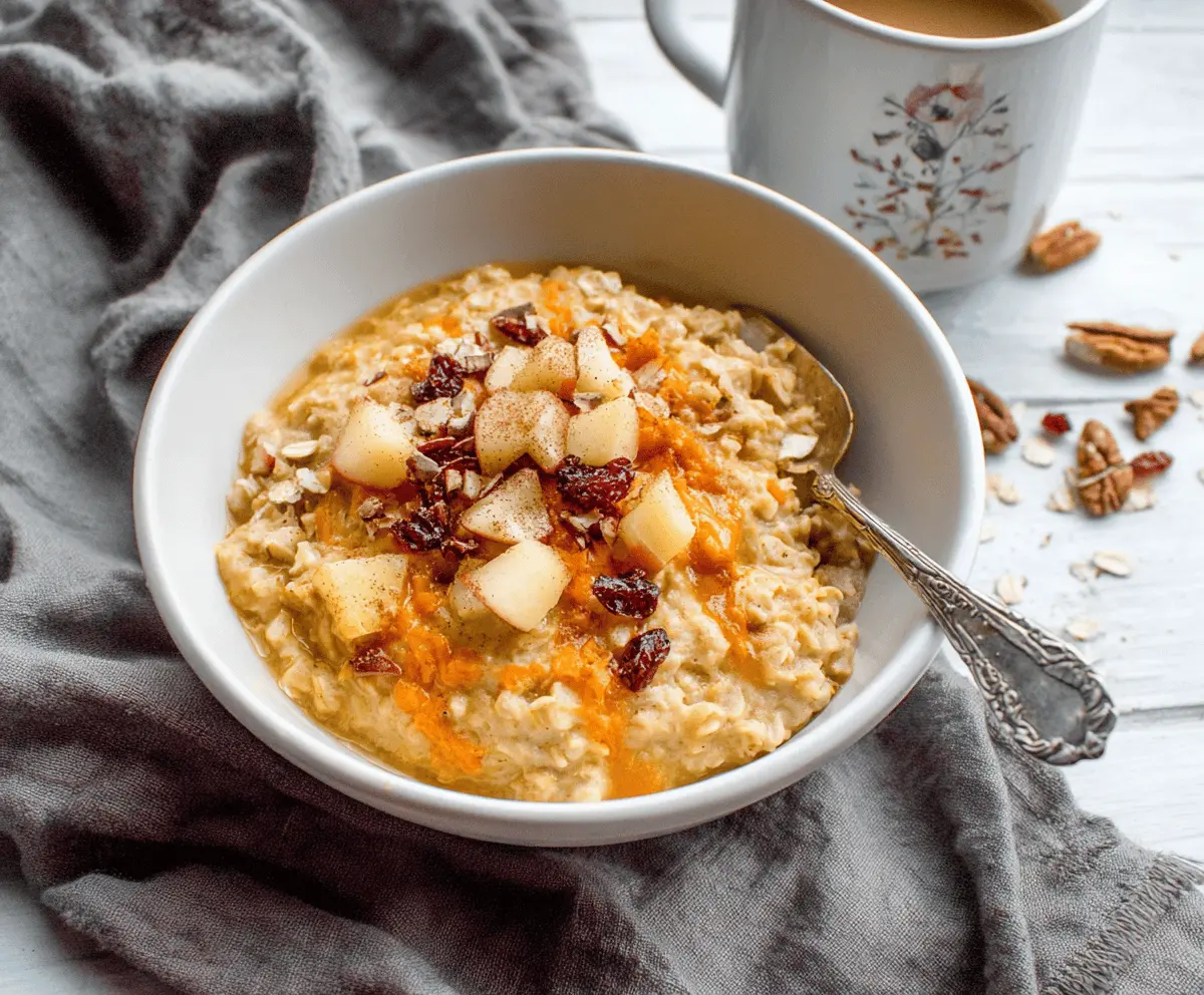 10-Minute Apple Carrot Oatmeal