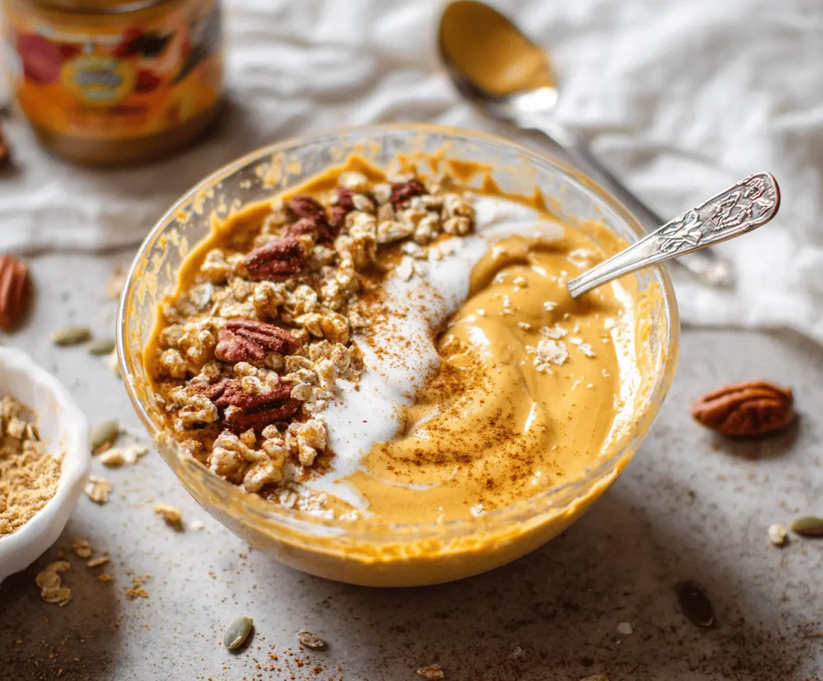 Creamy Pumpkin Pie Yogurt Bowl
