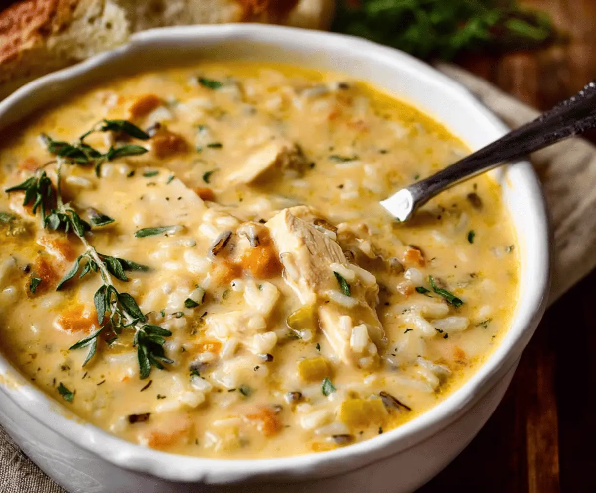 Creamy Turkey Wild Rice Soup Recipe