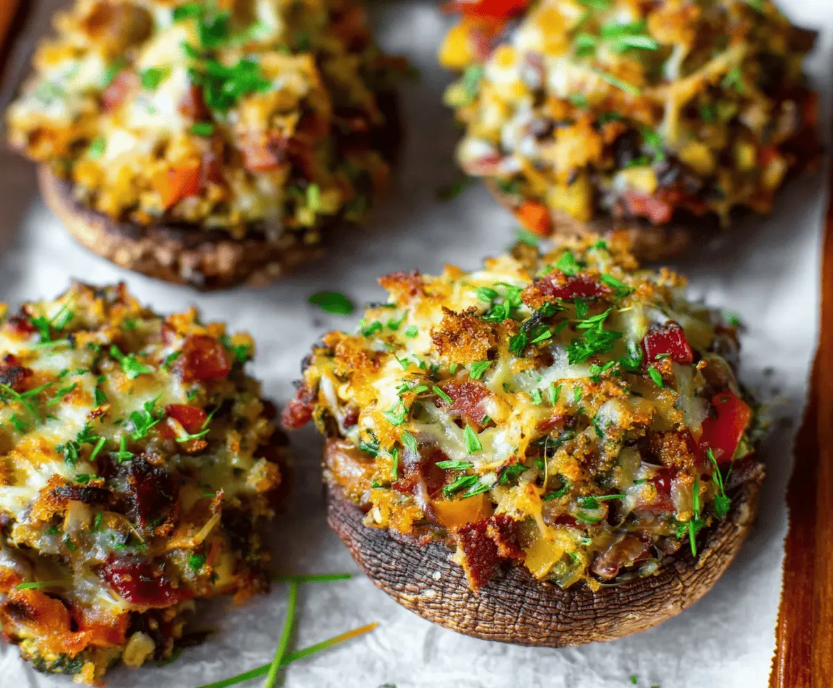 Delicious Autumn Harvest Stuffed Portobello Mushrooms Recipe